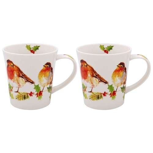 Winter robin festive - robin, set