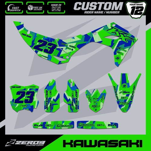 Kawasaki motocross graphics - kawasaki,