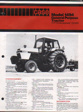 CASE "Model 1494" General Purpose Tractor Brochure Leaflet
