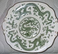 Antique - Coalport - Green Dragon - Cake Plate 24cm X 22cm