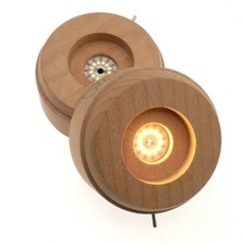 LED Night Light Wooden Round