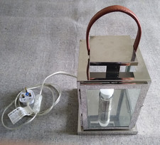 Coach Lantern Style Chrome Effect 240v switched 7" x 7" x 9" High c/w 6w Bulb