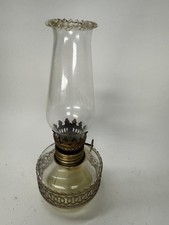  Vintage small oil lamp Hurricane Lamp Shade bronze wrap around 8.5"