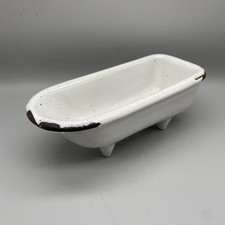 Rare antique white enameled