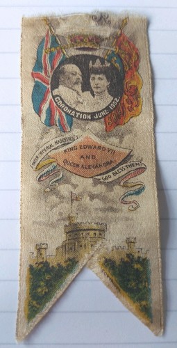 Antique woven silk - woven, bookmark