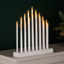 Christmas Candle Bridge Arch Decoration 17 Pre-Lit Pipe Window Table White Xmas
