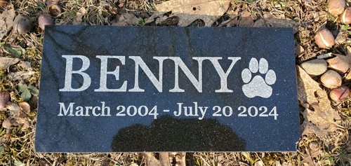 Pet memorial granite stone - memorial,