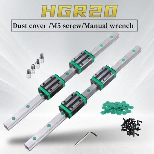 2pcs hgr20 square linear - square,
