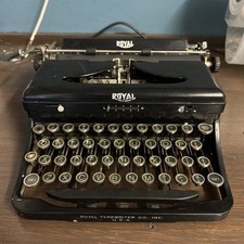 Working Royal Model O Portable Typewriter W/ Case 1930’s Vintage Spares/Repairs