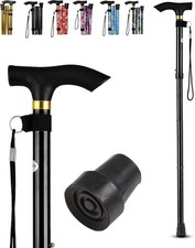 Walking Stick Adjustable Height Folding Walking Sticks for Men Disability Aids