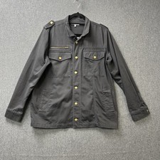 Volcom mens jacket size large stones in space charcoal cotton chore utility