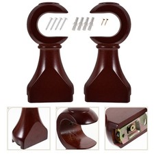 2Pcs Wood Curtain Rod Holder
