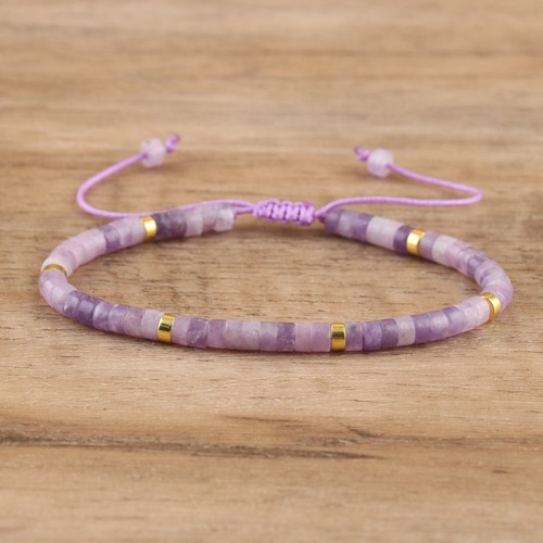 Natural gemstone lepidoite 4mm - natural,