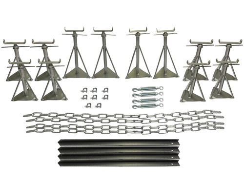Static caravan axle - axle, stands