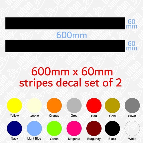 600mm 60mm stripe stickers - 600mm,