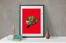 A4 STONE ROSES BUCKET HAT RED PRINT ICON FILM ART RETRO POSTER music CULTURE 