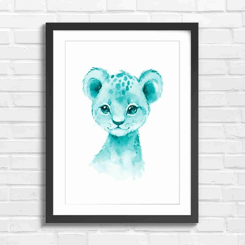 Adorable lion cub portrait - adorable,