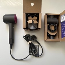 Dyson Supersonic Hair Dryer - Iron Fuchsia Pink 5 Attachment Set Genuine ✅🩷 #B4