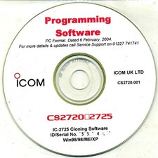 CS2720/25  ICOM Cloning Software CD