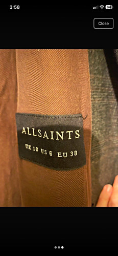 Allsaints grey check jacket - check,