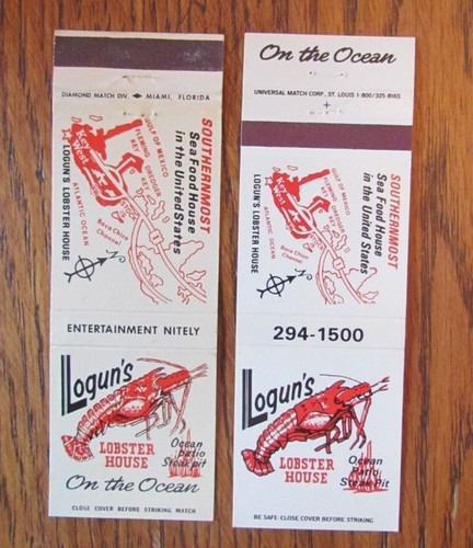 Animal lobster matchbook - 2,