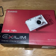 Casio EXILIM ZOOM EX-Z1000 10.1MP Digital Camera Boxed with charger-1gb-case