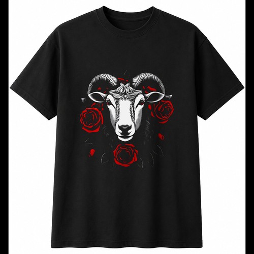 Suffolk sheep with roses - suffolk,