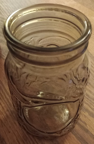 Light coffee coloured jar - coloured, with