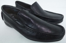 Clarks Mens Black Leather Slip