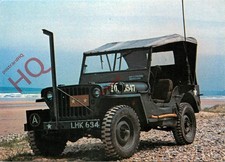 Picture Postcard-:WILLYS JEEP NO. 20753547, ON OMAHA BEACH