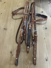 2 Gorgeous Rodeo Drive ‘The Original 'Western Tooled Leather Bridles Cob-Full