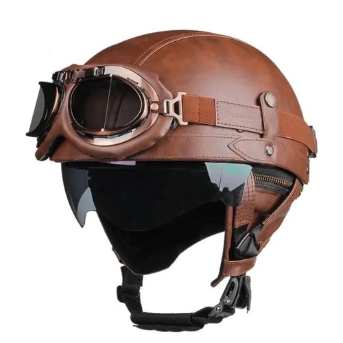Retro open face - face, half