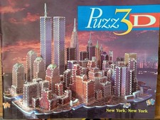 MB Puzz 3D New York New York Jigsaw Puzzle. 1998 includes World Trade Center