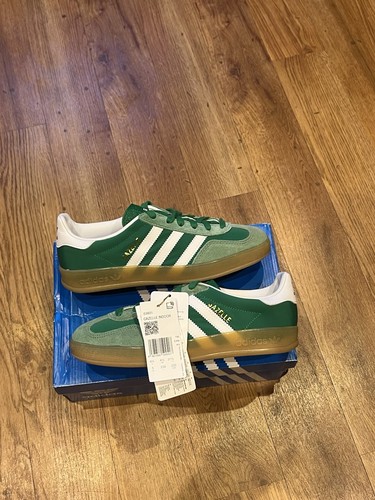 Adidas green white gazelle - green/white,
