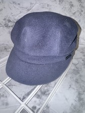 Burberry Navy Blue Wool Newsboy Cap Medium Designer Luxury Vintage Accessories