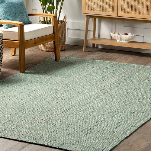 Rug jute sea green - rug, in