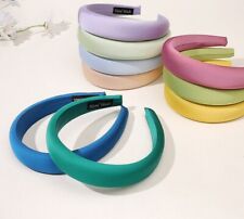 Wide Smooth Satin Headband Alice band Women Girls hair bands UK