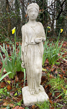 Greek Lady Stone Garden Statue | Outdoor Classical Roman God Sculpture Ornament