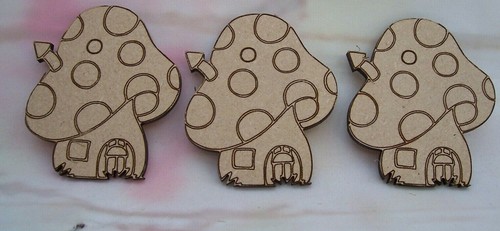 Toadstool mdf fairy house - toadstool,