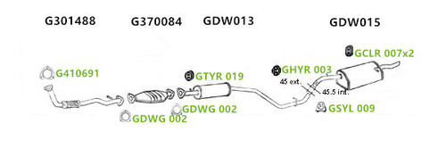 Exhaust silencer tail - silencer,