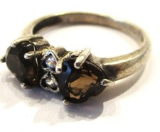 STERLING SILVER SMOKY QUARTZ