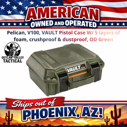 Pelican v100 vault - pistol, case