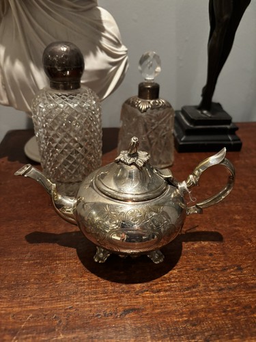 Antique silver plated teapot - antique, silver-plated