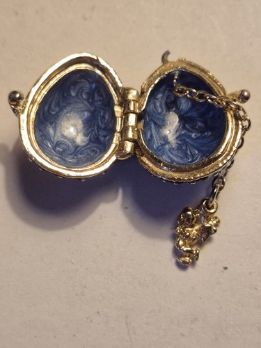 Dark blue faberge inspired - inspired, egg