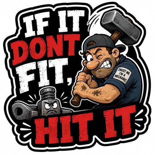 Tool box funny novelty sticker - tool,