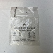 Lloyds Bank ltd coin bag featuring the half penny