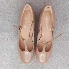 New CLARK Women's Nude Patent