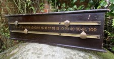 Vintage Good Original Old Wooden & Brass Pub Snooker Scoreboard Wall Art Sign