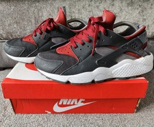 Nike Air Huarache Black Team Red Maroon Uk9.5 318429-062 RARE Comfy Gym RRP£74⁹⁹