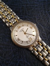 Rotary Elite Mens Date watch. Swiss Quartz 2 Tone Bracelet. Working 6m.warranty